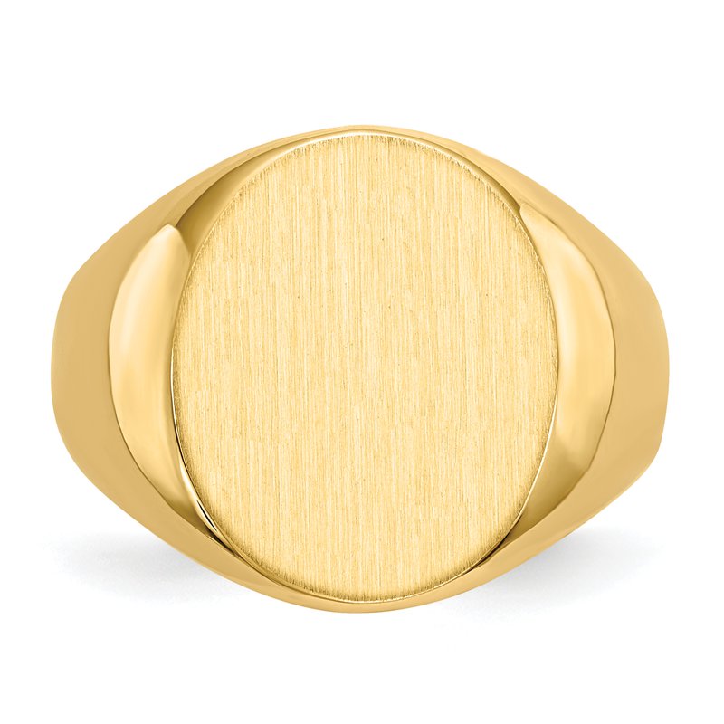 14k 14.0 x18.0mm Open Back Mens Signet Ring