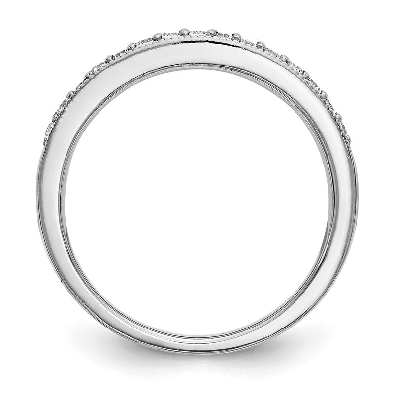 14K White Gold 1/4 carat Lab Grown Diamond VS+ F+ Complete Wedding Band