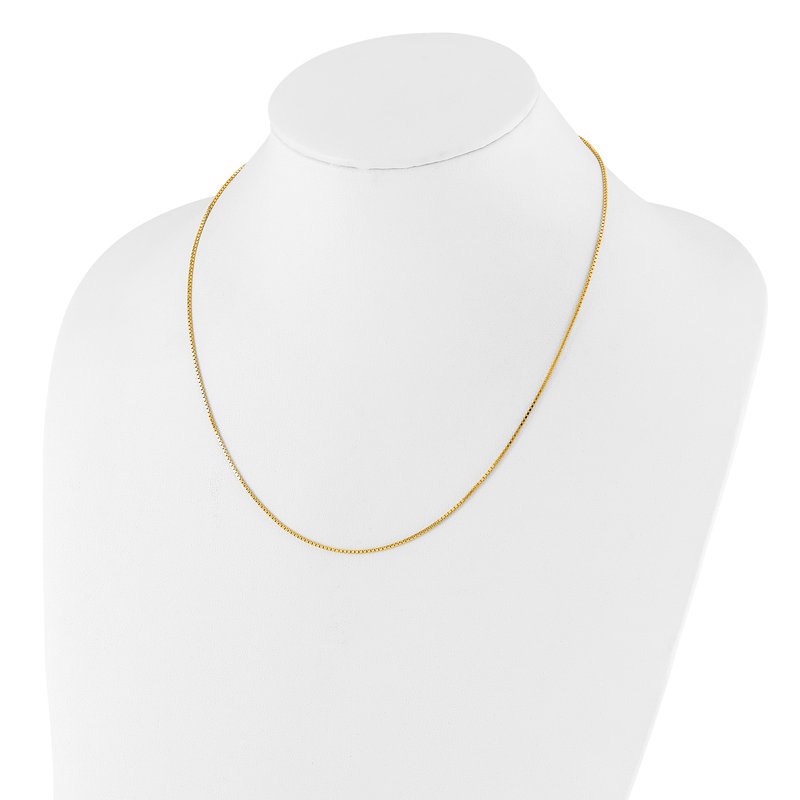 Sterling Silver Gold-plated Adjustable 1.1mm Box Chain