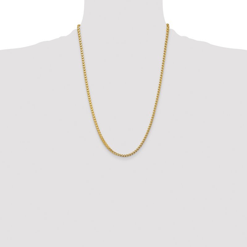 14K 18 inch 3.7mm Franco with Fancy Lobster Clasp Chain