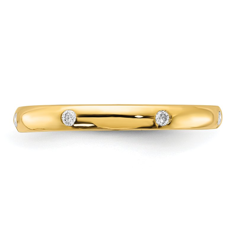 14k Rose Gold 6-stone Diamond Band