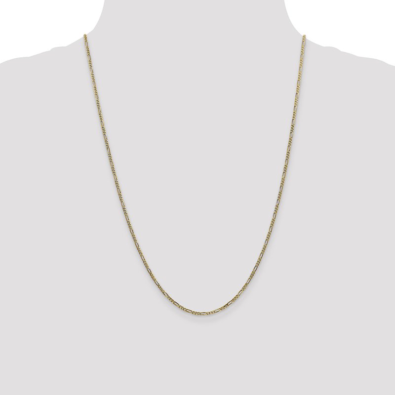 14K 1.8mm Flat Figaro Chain Anklet