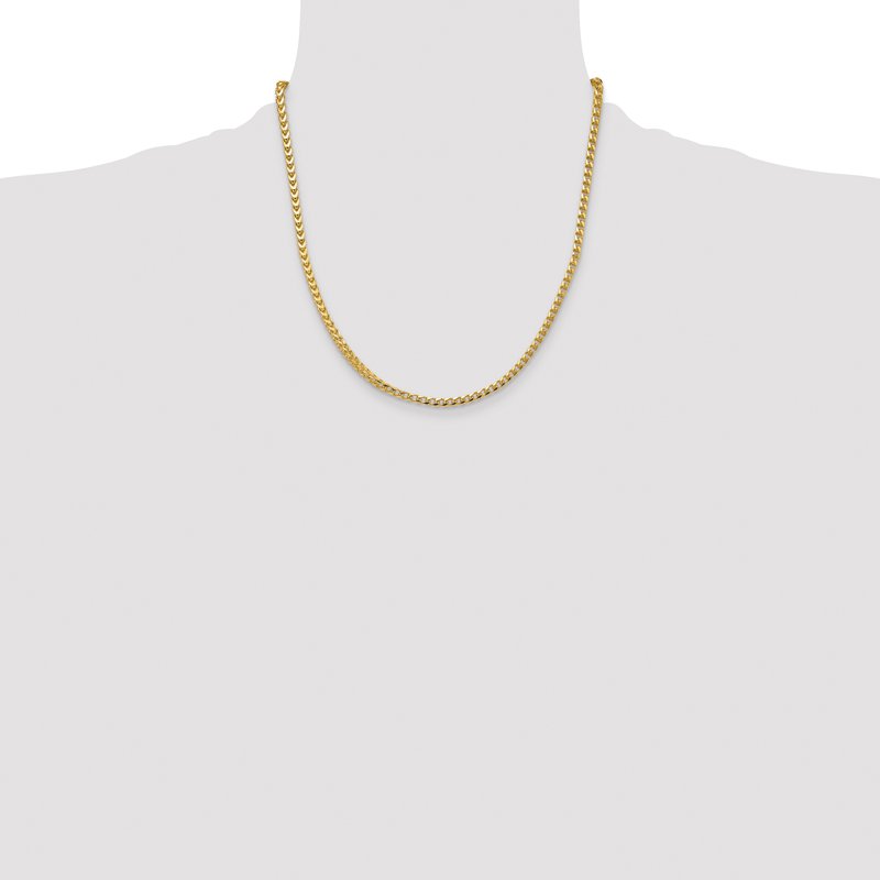 14K 18 inch 3.7mm Franco with Fancy Lobster Clasp Chain