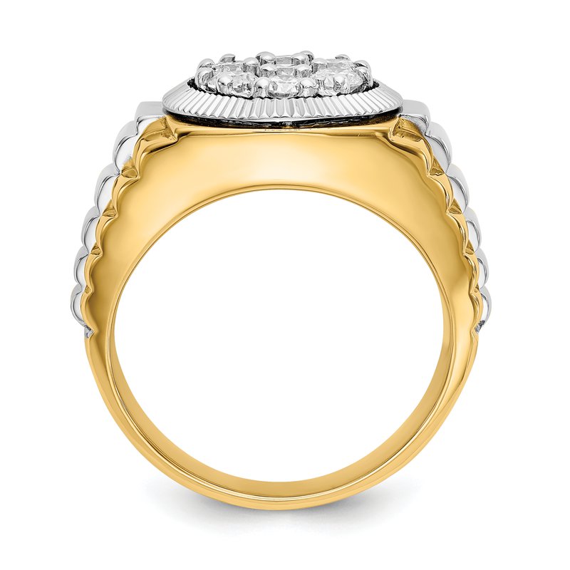 14ktt TRUE ORIGIN Lab Grown VS+, F+ Diamond men's ring