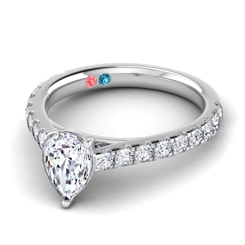 Lab Grown Diamond Pave Diamond Shank Ring