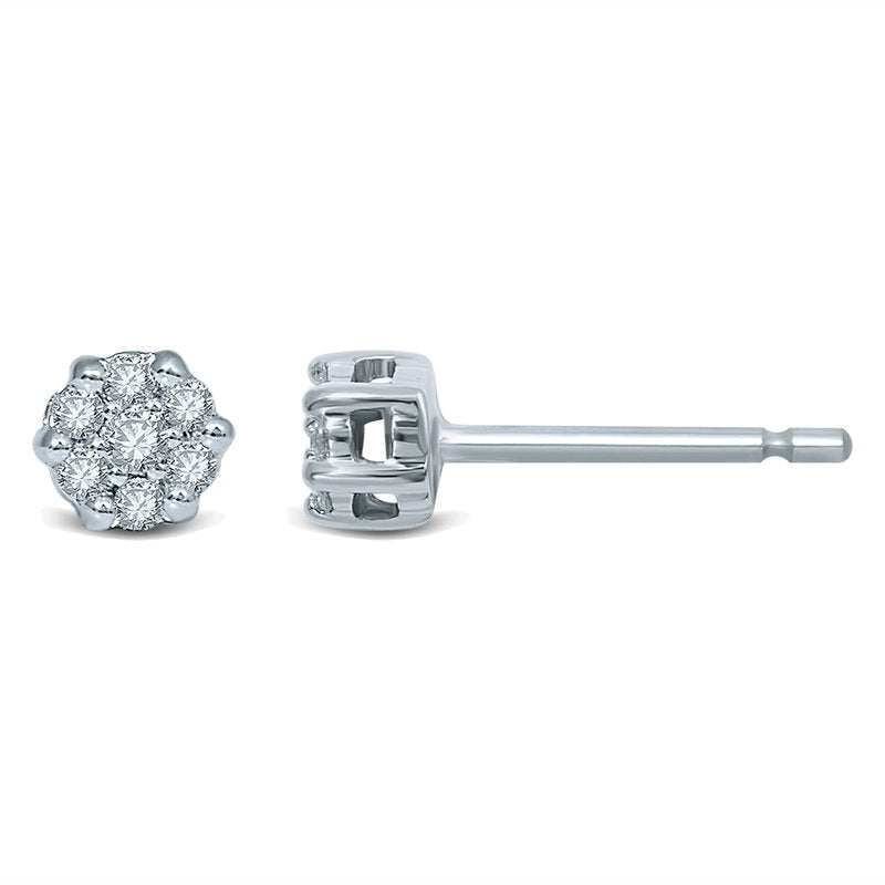 14K 0.08Ct Diamond Earring