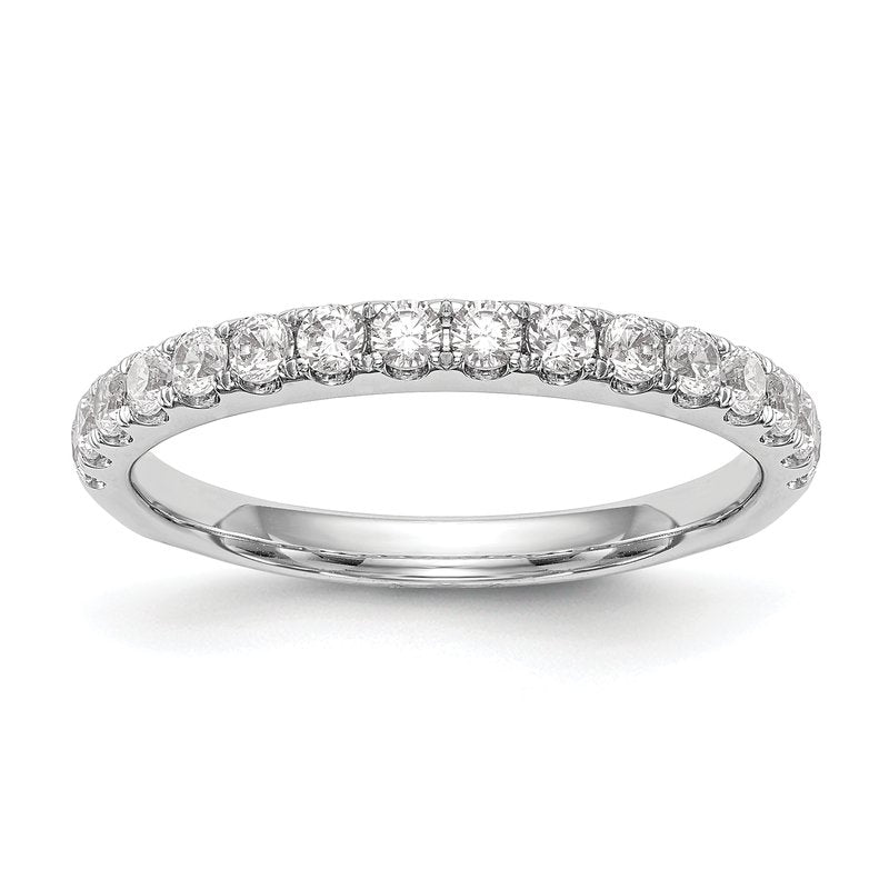 14K White Gold 1/2 carat Lab Grown Diamond VS+ F+ Complete Wedding Band