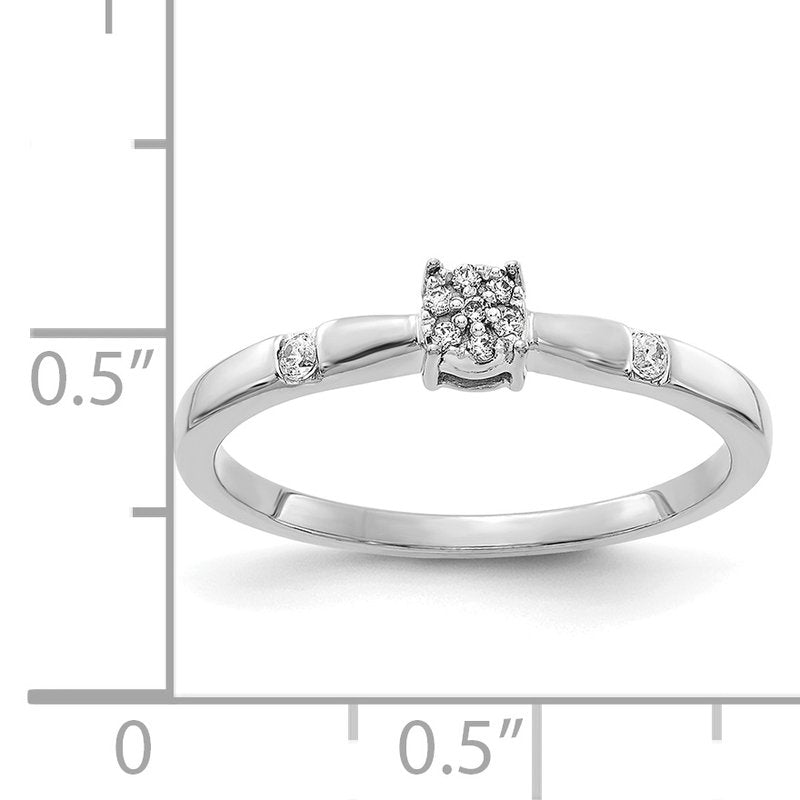 14k Rose Gold Diamond Cluster Ring
