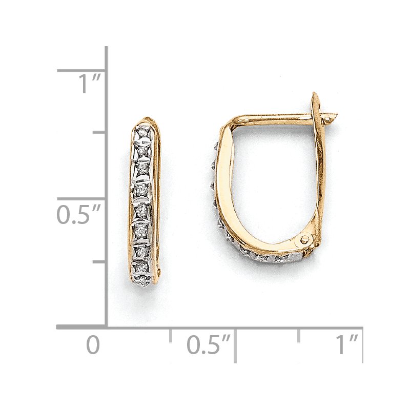 14k Diamond Fascination Hinged Hoop Earrings