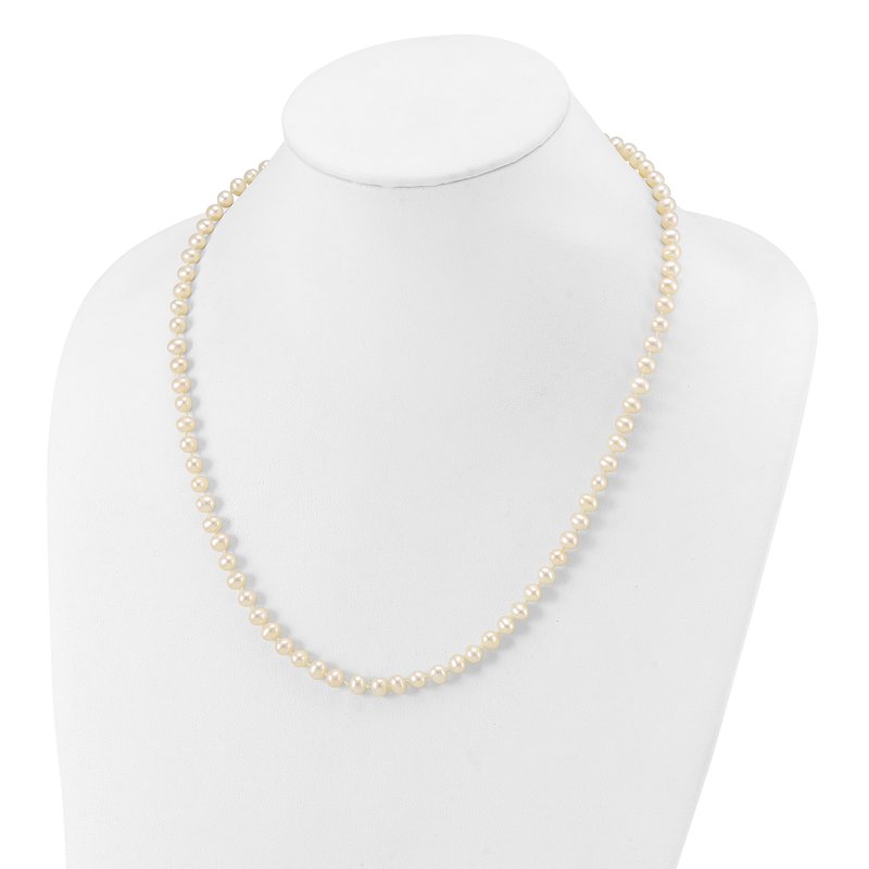 14k 5-6mm White Near-Round Freshwater Cultured Pearl 16 inch Necklace