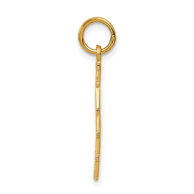 14K Polished TAKEN Vertical Charm