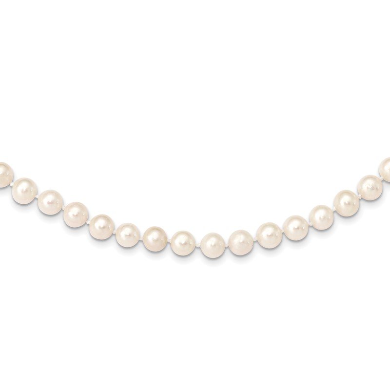 14k 7-8mm White Near-Round Freshwater Cultured Pearl 16 inch Necklace