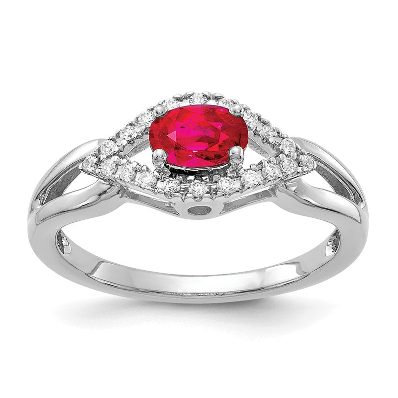 14k Diamond and Emerald Ring