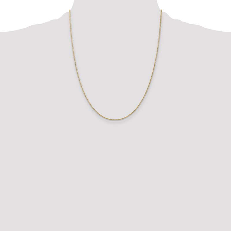 14K 10 inch 1.05mm Spiga with Lobster Clasp Anklet