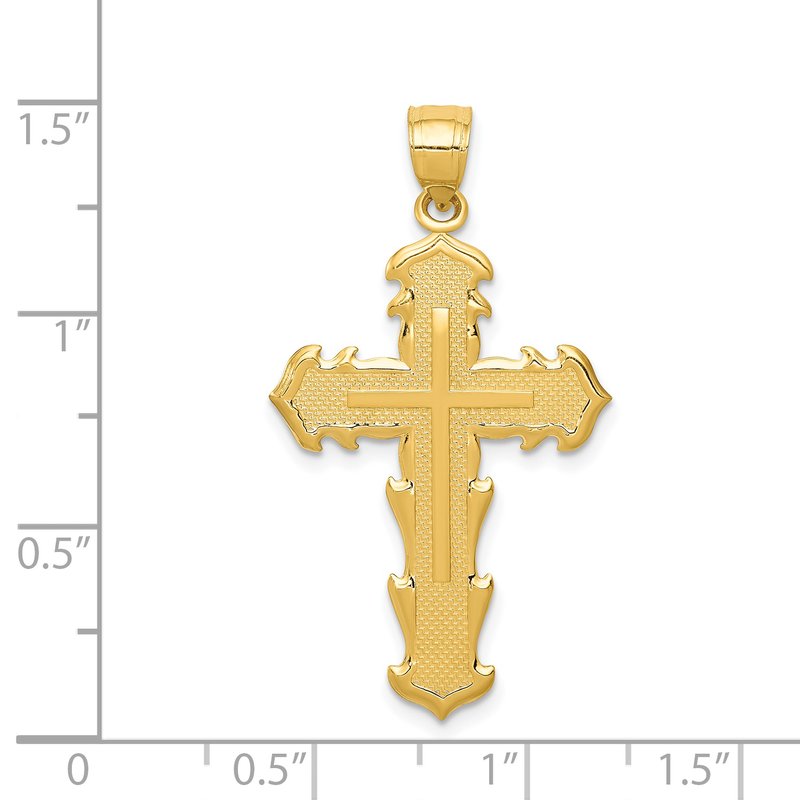 14k Reversible Passion Cross TRUST THE LORD Pendant