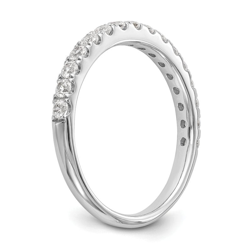 14K White Gold 1/2 carat Lab Grown Diamond VS+ F+ Complete Wedding Band