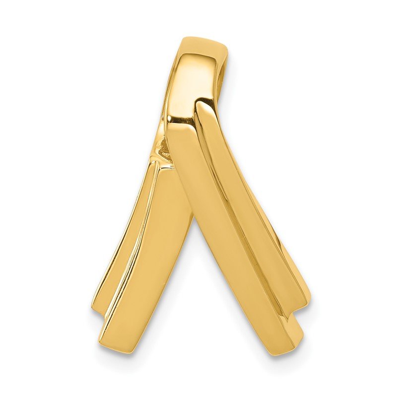 14k Polished Slide Fits up to 6mm Regular/Fancy/Reversible Omega