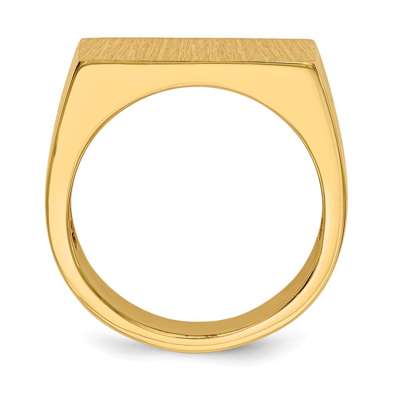 14k 18.0x11.0mm Open Back Mens Signet Ring