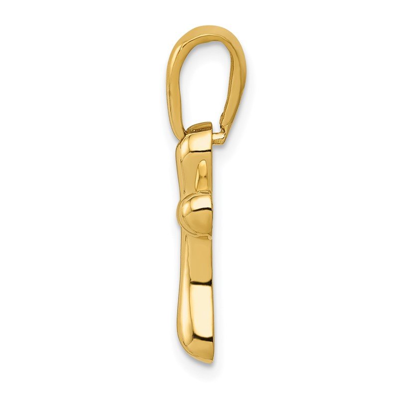14k Small Freeform Cross