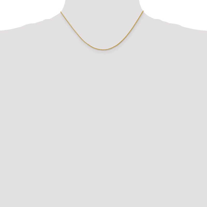 14K 10 inch 1.5mm Diamond-cut Parisian Wheat with Lobster Clasp Anklet