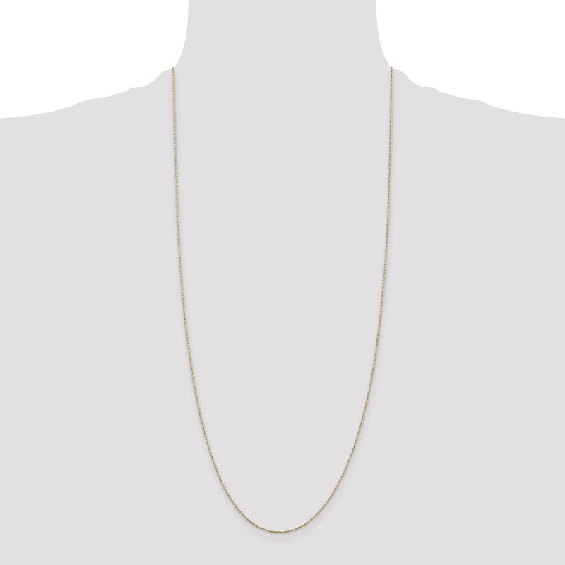 14K 14 inch .8mm Diamond-cut Cable with Lobster Clasp Chain