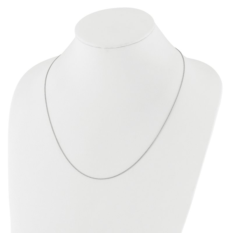 14K White Gold Adjustable 1mm Wheat Chain