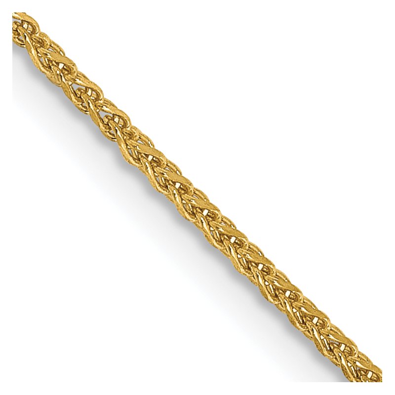 14K 10 inch 1.25mm Diamond-cut Spiga with Lobster Clasp Anklet