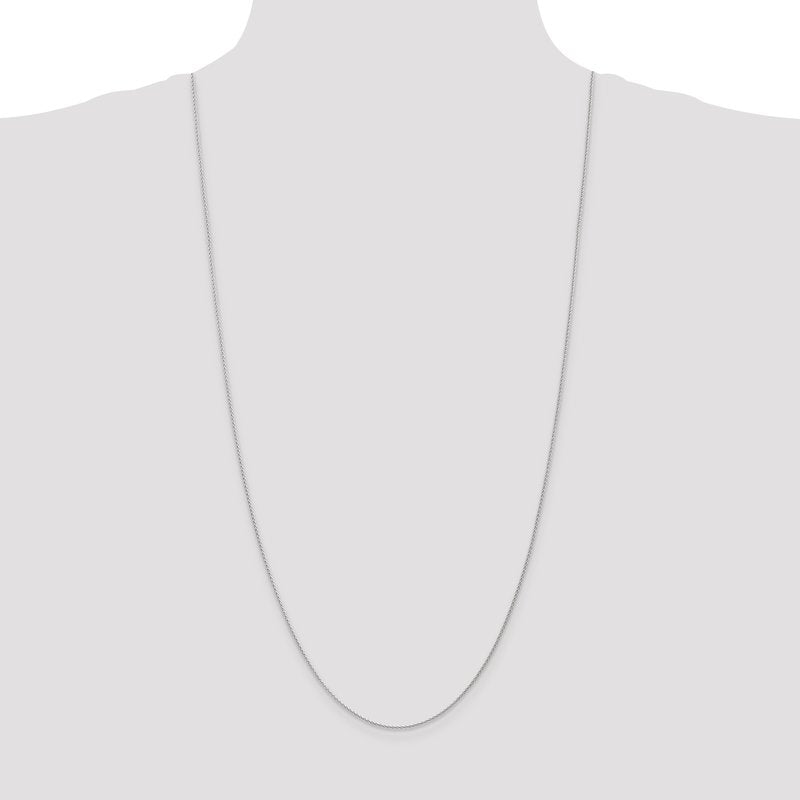 14K White Gold 10 inch 1.2mm Parisian Wheat with Lobster Clasp Anklet