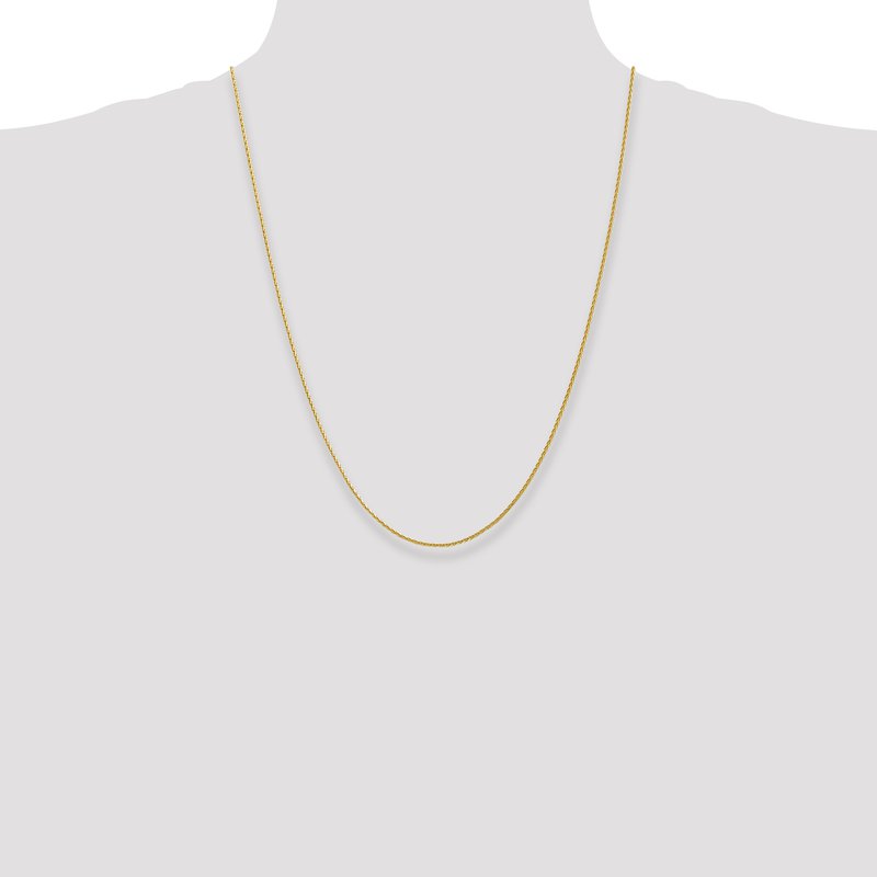 14K 10 inch 1.5mm Diamond-cut Parisian Wheat with Lobster Clasp Anklet