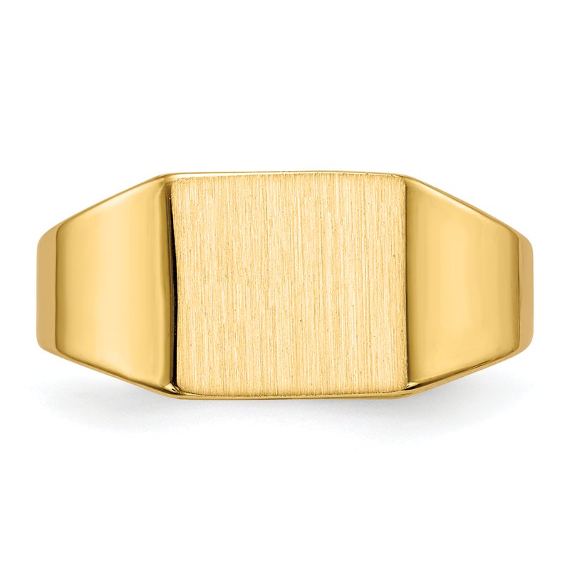 14k 8.5x7.0mm Closed Back Signet Ring