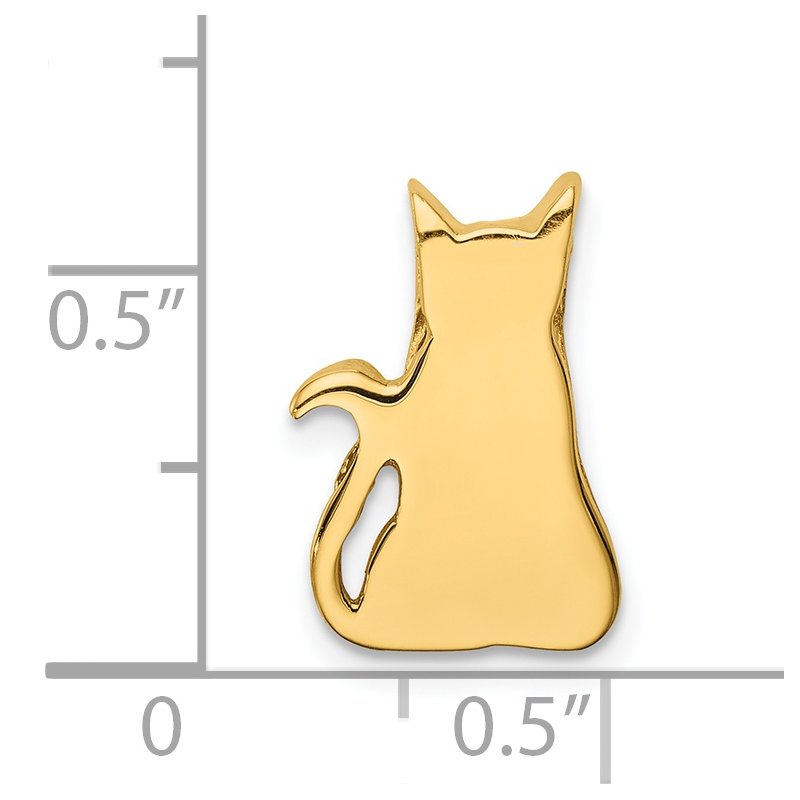 14K Cat Chain Slide