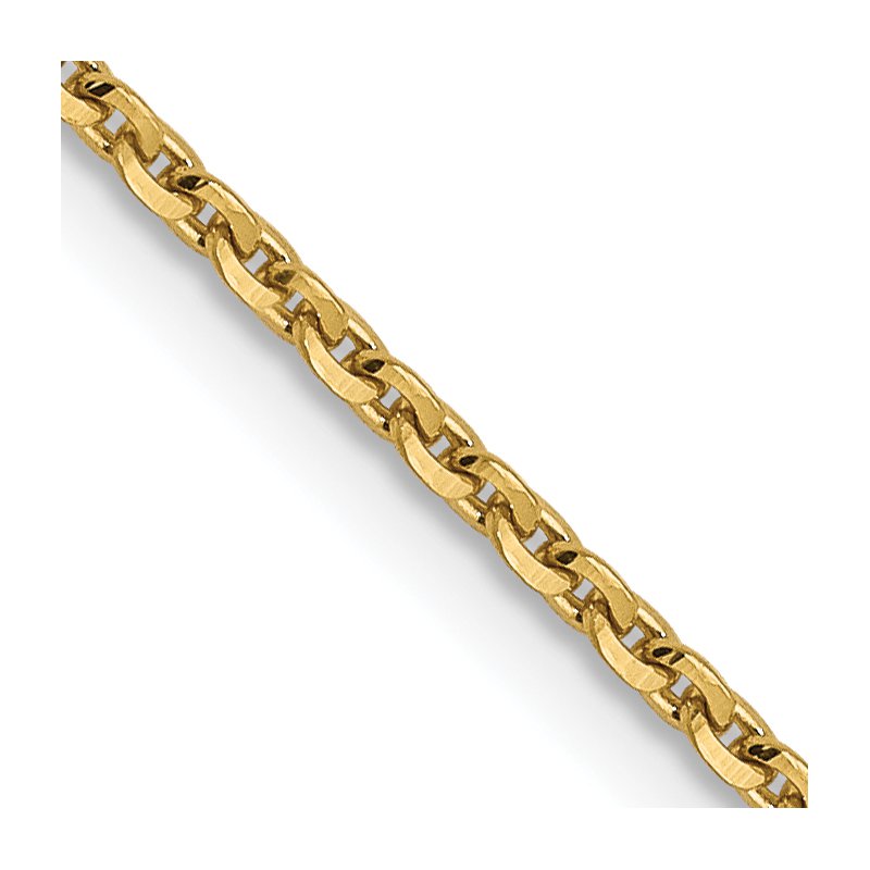 14K 1.40mm D/C Oval Link Chain