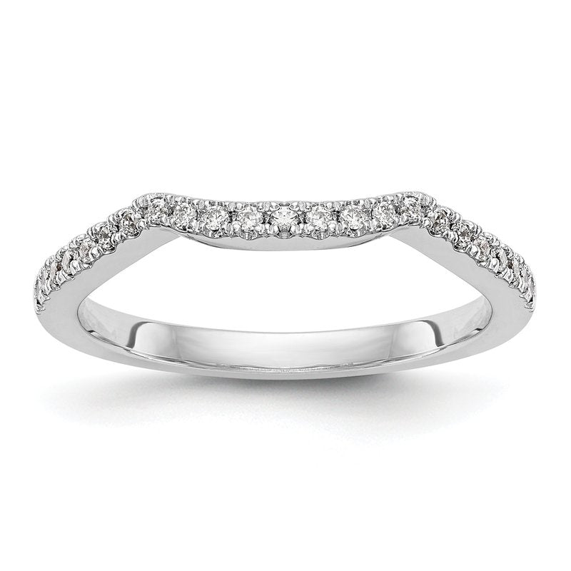 14K White Gold 1/5 carat Lab Grown Diamond VS/SI  D E F  Wedding Band