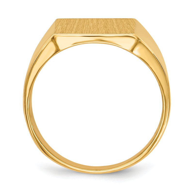 14k 13.5x15.0mm Closed Back Mens Signet Ring