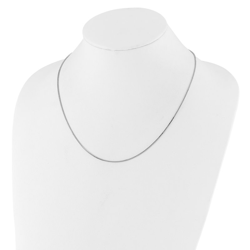 Sterling Silver RH-plated Adjustable Box Chain Anklet