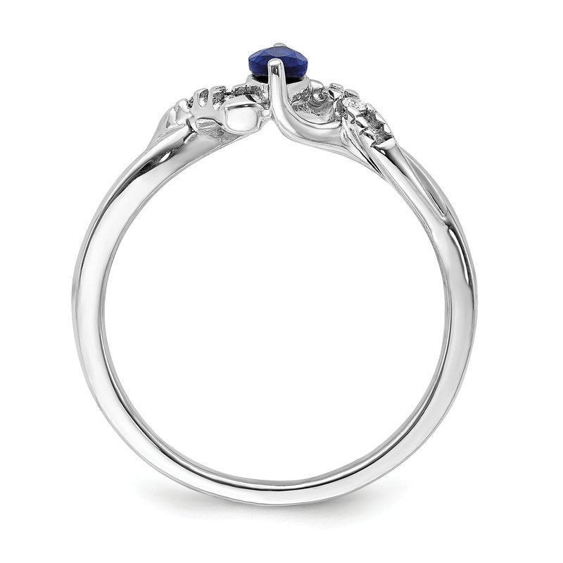 14k Diamond and Marquise Ruby Ring