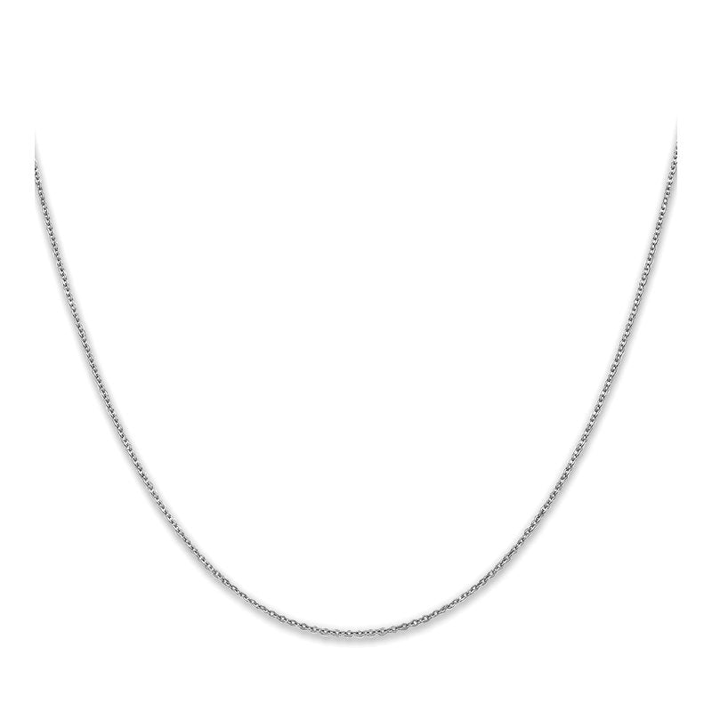 10K White Gold 1.1mm Flat Cable Chain