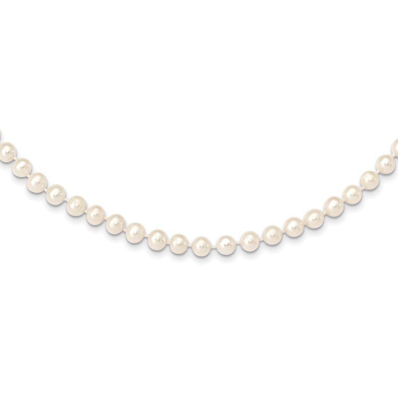 14k 6-7mm White Near-Round Freshwater Cultured Pearl 16 inch Necklace