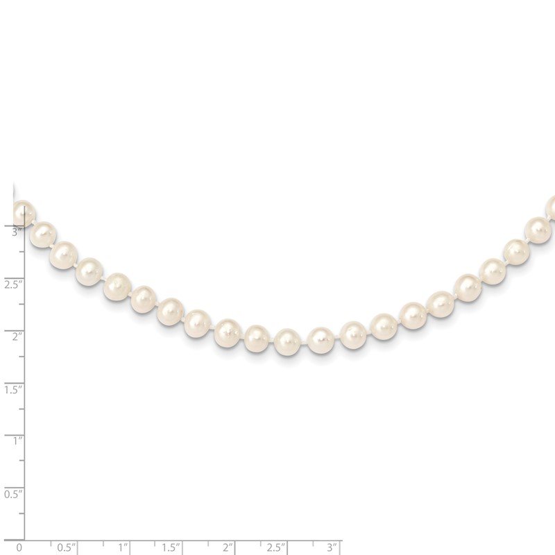 14k 6-7mm White Near-Round Freshwater Cultured Pearl 16 inch Necklace