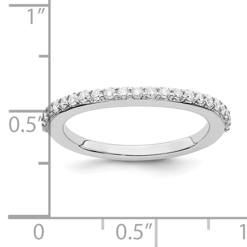 14K White Gold 1/4 carat Lab Grown Diamond VS/SI  D E F  Wedding Band