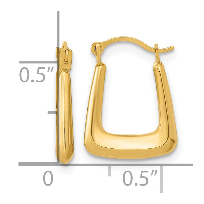 14k Polished Hollow Fancy Hoops