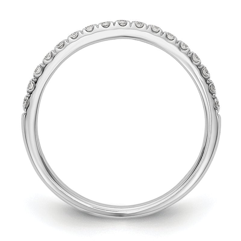14K White Gold 3/8 carat Lab Grown Diamond VS+ F+ Complete Wedding Band
