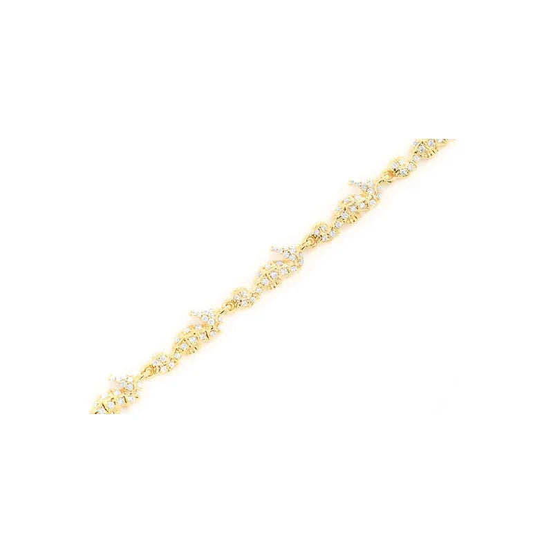 Seahorse Eternity Bracelet 14K 1.35ctw