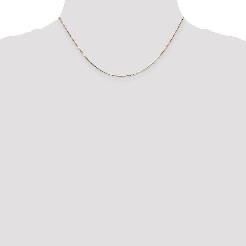 18K 16 inch .5mm Box with Spring Ring Clasp Chain