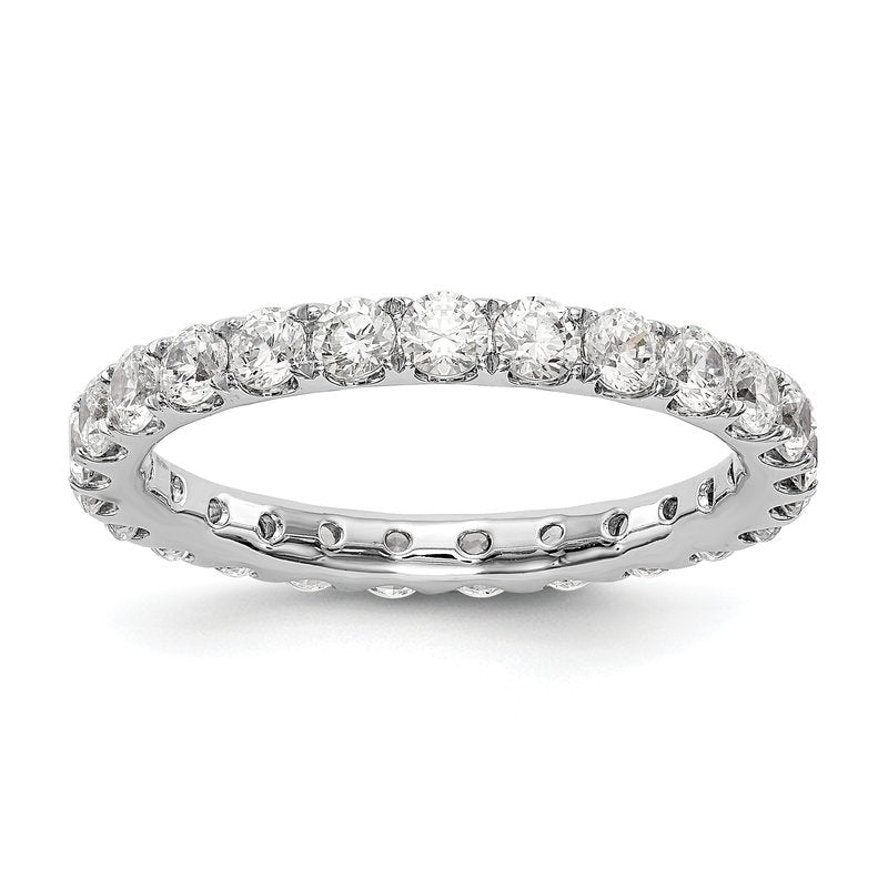 14K Rose Gold 1/2 carat Lab Grown Diamond VS+ F+ Size 4.5 Complete Eternity Band