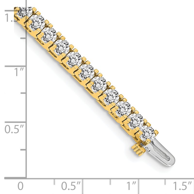 14k Complete 6.44 carat Round A Diamond 4-prong 7 inch Tennis Bracelet