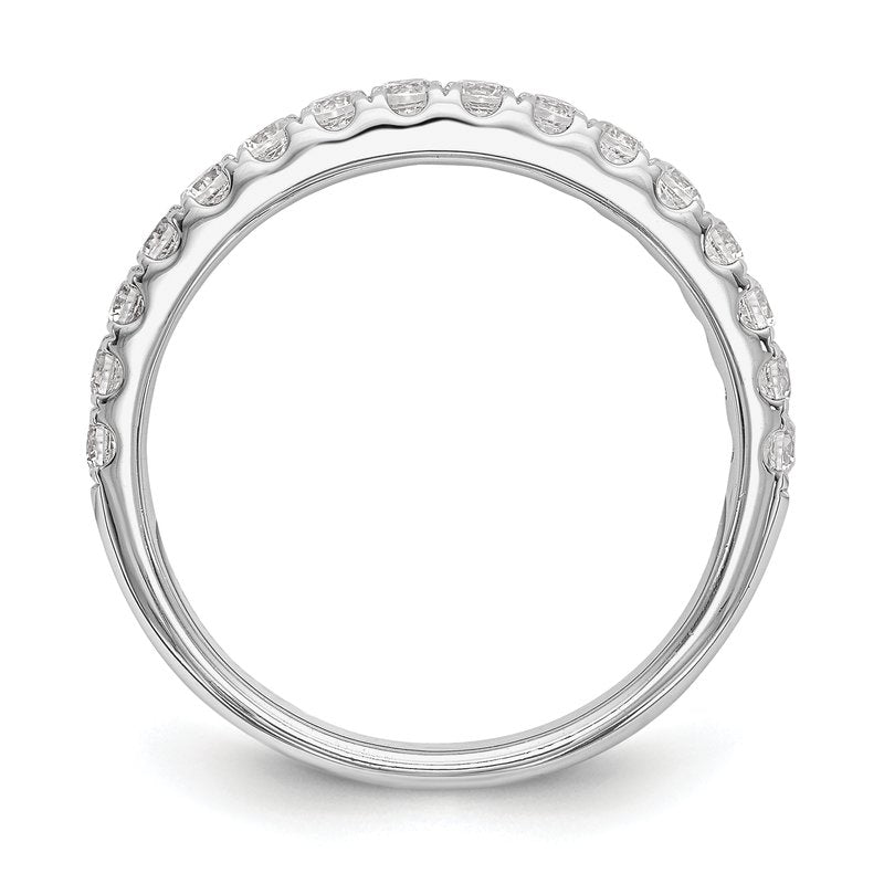 14K White Gold 1/2 carat Lab Grown Diamond VS+ F+ Complete Wedding Band