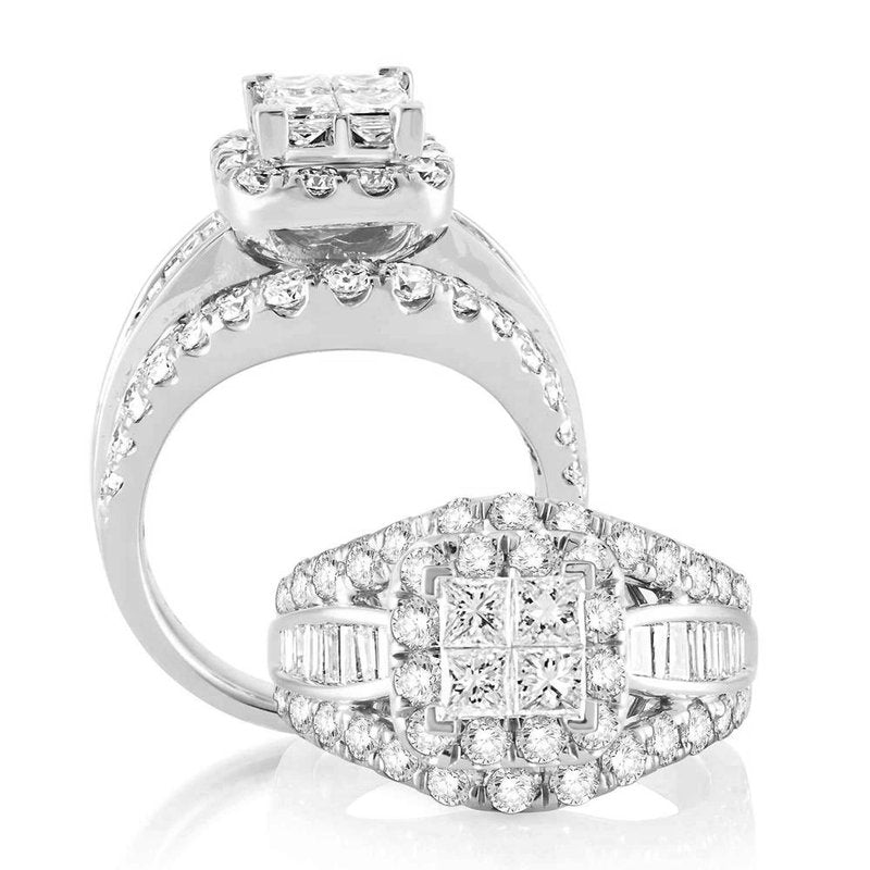 14K  3.00Ct  Bridal  Diamond Set