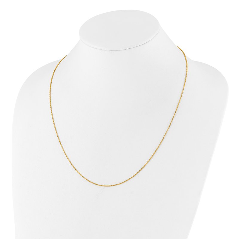 Sterling Silver Gold-plated Adjustable 1.2mm D/C Rope Chain