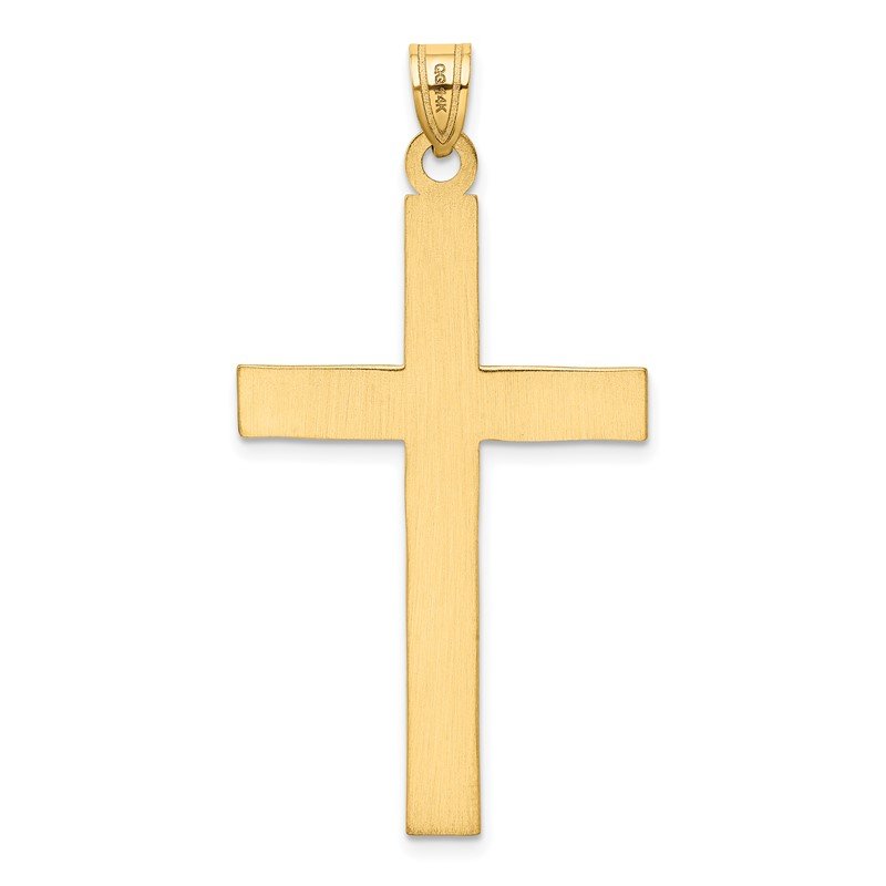 14k Florentine Satin Cross Pendant